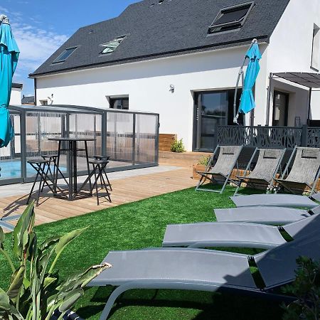 Maison 10 Pers En Bord De Mer Avec Piscine Chauffee Toute L'Annee, Spa Et Hamman Surzur Exterior foto
